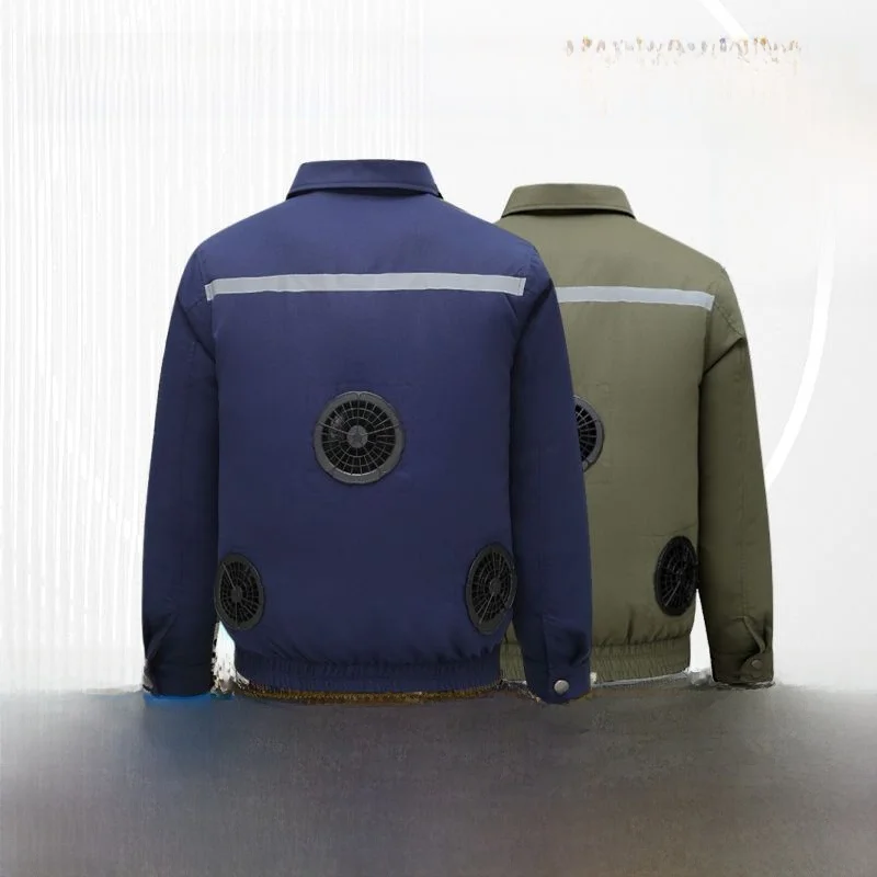 

Охлаждающий жилет с вентилятором для защиты от перегрева, рабочая одежда с кондиционированием воздуха для защиты от теплового удара на открытом воздухе