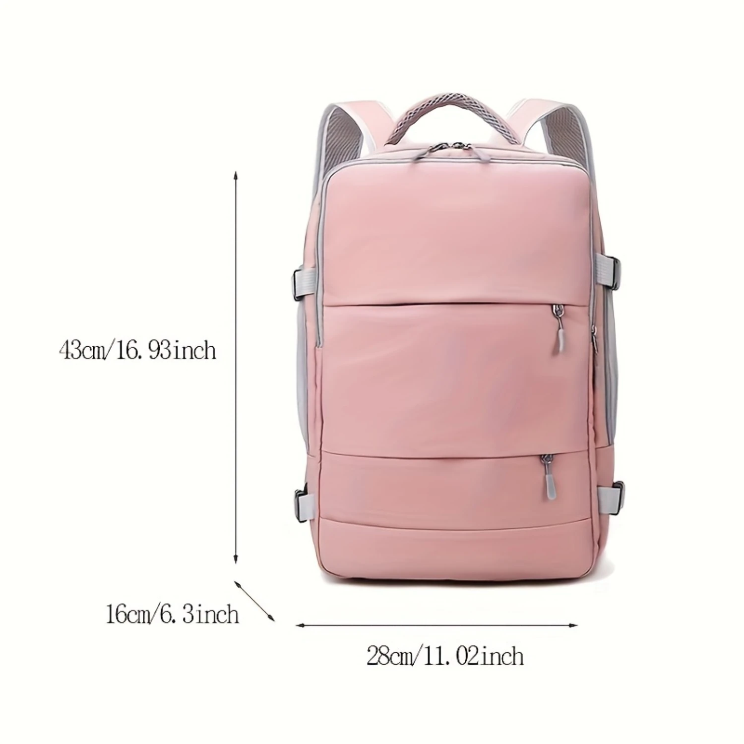 Large Capacity Travel Backpack, Outdoor Sports Preppy Schoolbag, Heavy Duty Functional Laptop Bag