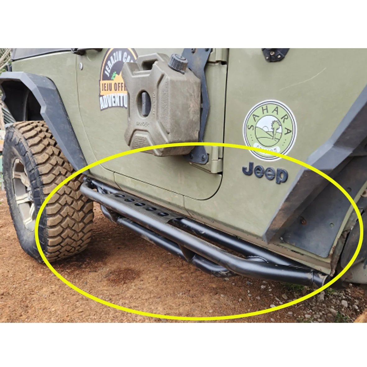 Lantsun J49 steel side step for jeep for wrangler JK 2 door running board