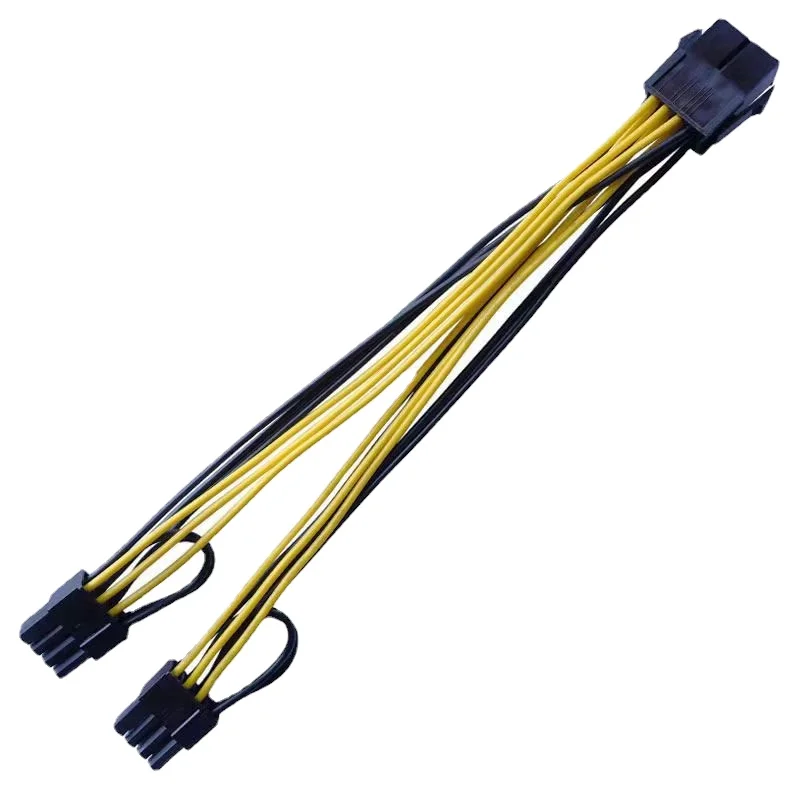 21cm Gpu 8Pin to 2*8pin(6+2) Graphic Card for miner Double PCI-E PCIe 8Pin Power Supply Splitter Cable Cord