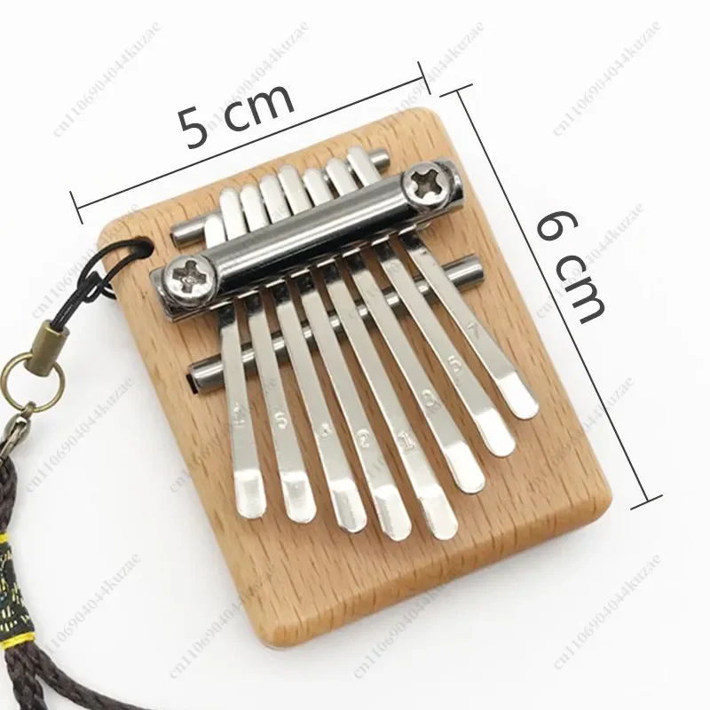 FMT 8-Tone Beech Mini Thumb Piano - Kalimba Cat Claw Two-finger Piano African Musical Instrument Gift