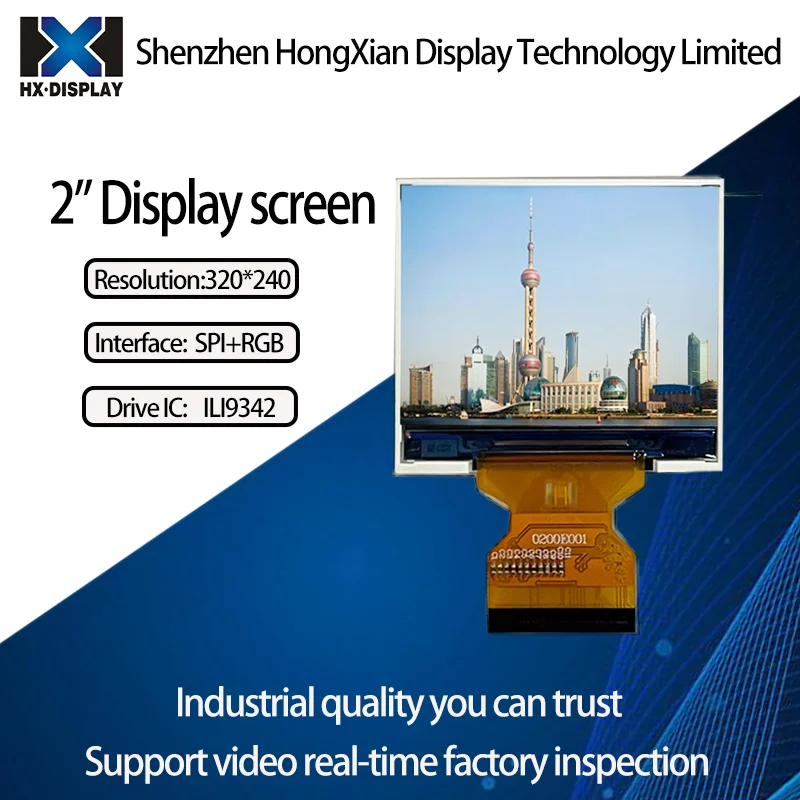 2.0 Inch LCD  Screen 320*240 Resolution ILI9342 SPI+RGB Interface LCD Module Free Shipping