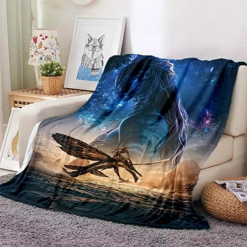 Cartoon Movie Printed Blanket Avatar Blanket Flannel Blanket Warm Bed Birthday Gift Picnic Movie Bedroom Lunch Break