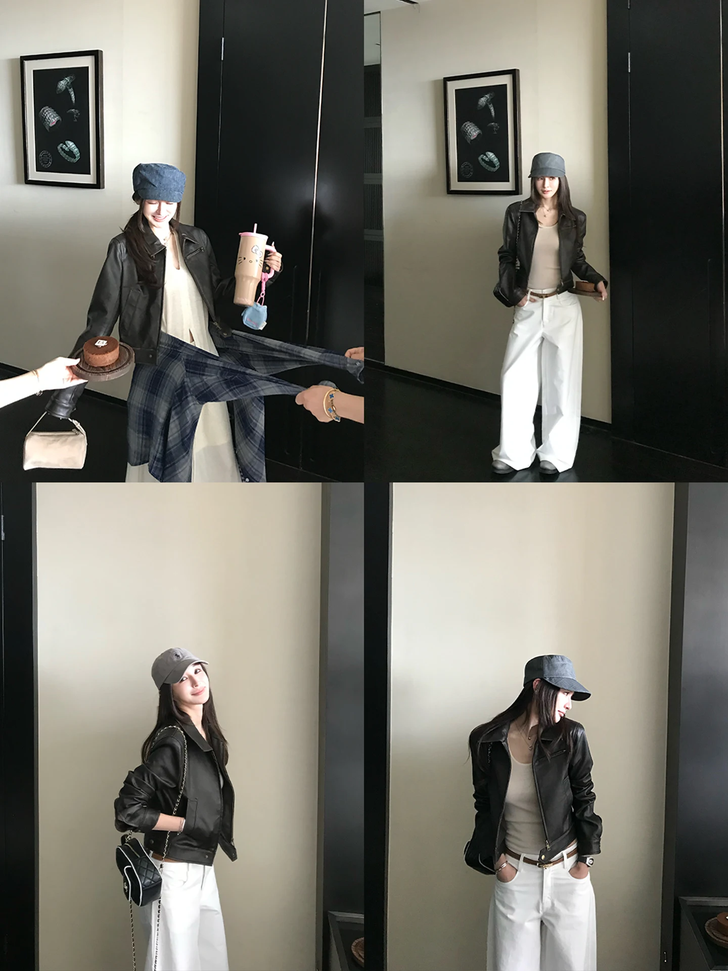 Jaqueta Feminina de Couro PU Suede Cool Motorcycle Girl da Skk Store, Casaco de Couro Marrom com Efeito de Desgaste, Ajuste Solto e Manga Longa