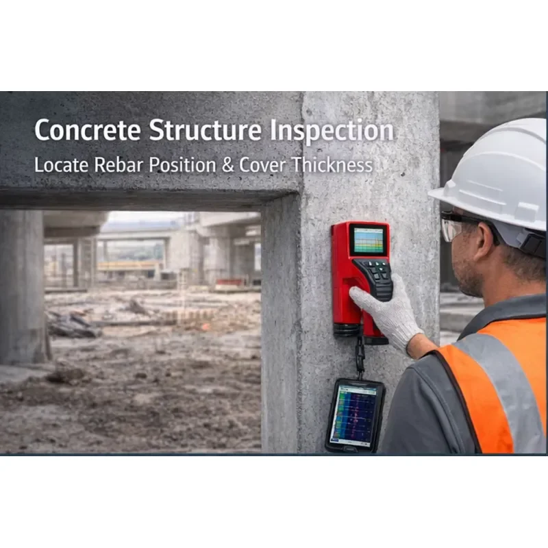 Rebar Locator and Concrete Scanner Integrated Reinforcement Detection System Cover Thickness, Spacing & Diameter Measurement