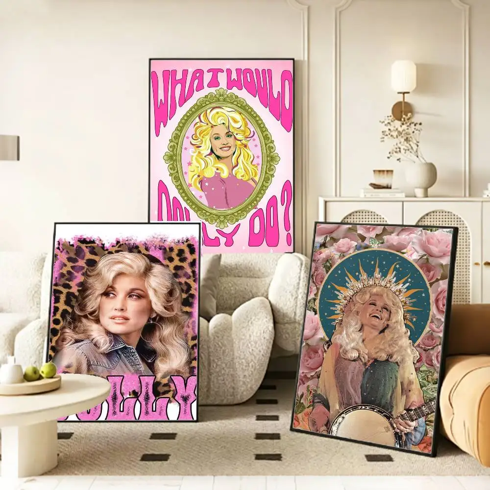 Country Music Dolly P-Parton  Poster HD Self Adhesive Waterproof Wall Art Ideal for Home Office Dorm Gift
