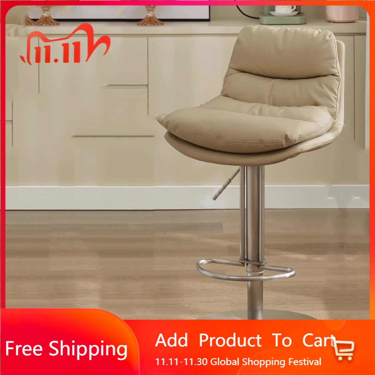 

Metal Soft Bar Chairs Comfortable Modern Height Design Living Room Accent Bar Chairs Balcony Leather Cadeira Unique Furniture