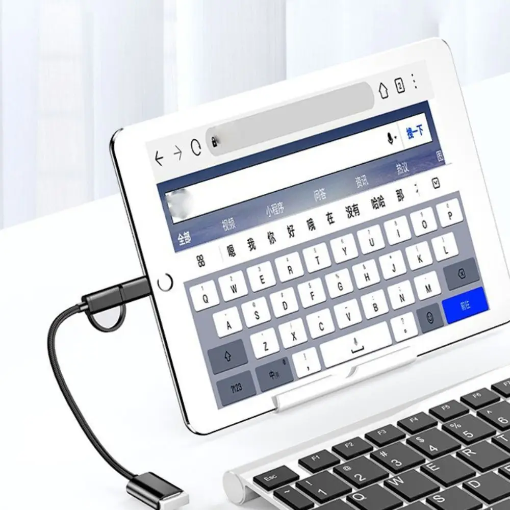 

USB A 2 in 1 OTG Type C Cable Adapter Micro USB Connector 2 in 1 USB OTG Adapter Cable Converter Extension Cable
