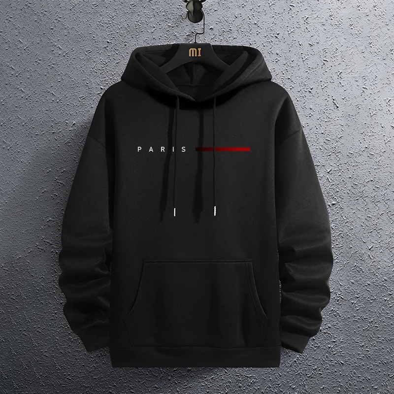 Paris Fashion Hoodies für Herren, ganzjährig, täglich, lässig, Sport, Kapuzenpullover, 2025, männlich, Zuhause, Outdoor, Komfort, modischer Pullover – Detail 2