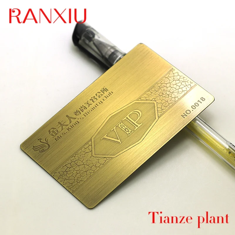 U personalizzato inciso ebers Gold etal N Card