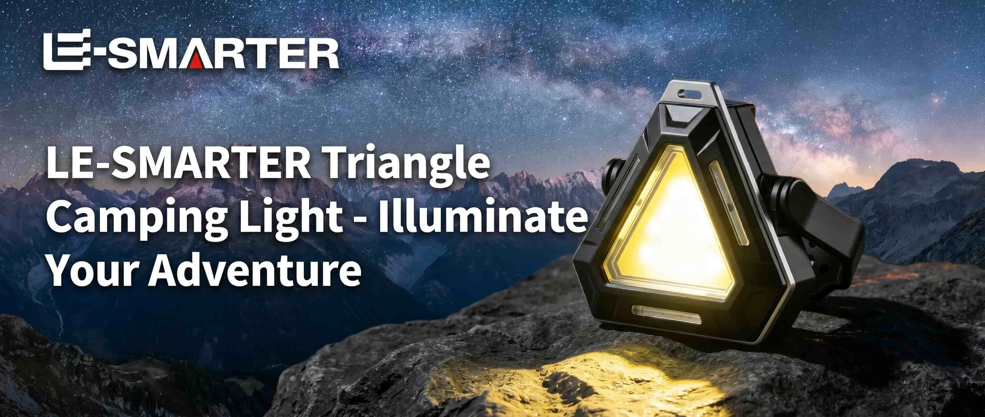 Magnetic Rechargeable Outdoor Flashlight, Triangle Red Blue Warning Camping Lamp, Compact Portable Multi-Purpose Light