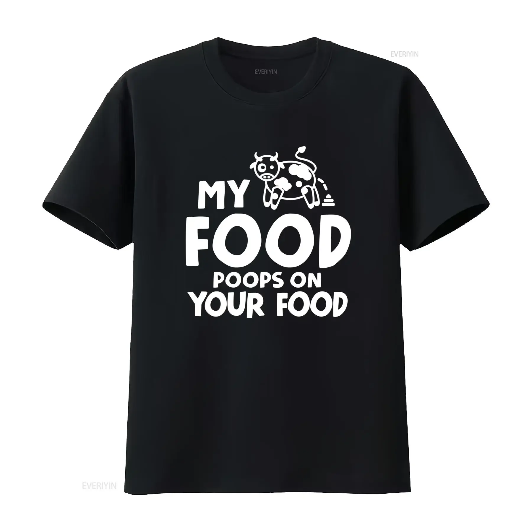 My Food Poops On Your Mens T Shirt Carnivore Funny Humor Meat Bbq  vintage Washed graphic Top For Everyday Wear