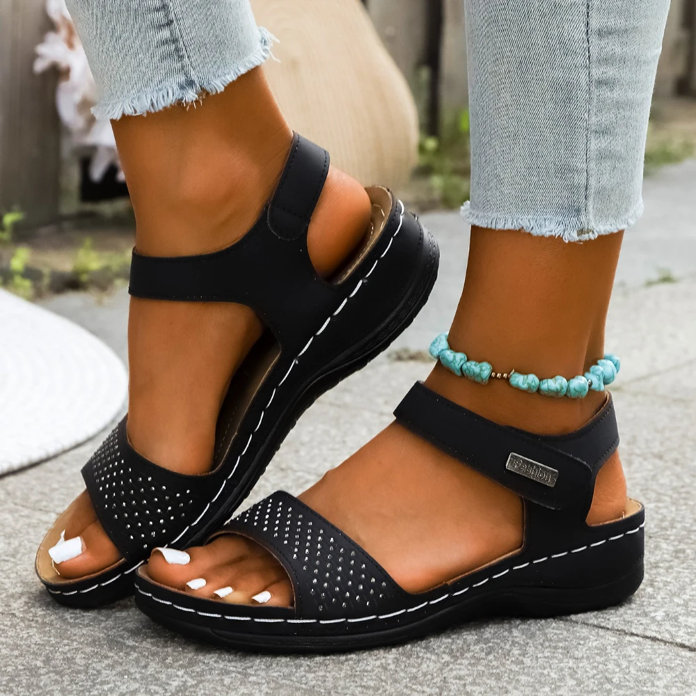 2025 Nieuwe dames zomermode sandalen Mode casual ronde neus Wedge Fish Mouth sportsandalen voor dames