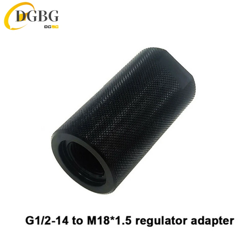 CO2 HPA Convertor for Regulator Valve Adaptor,G1/2-14 to M18*1.5 Threads Black Adapter