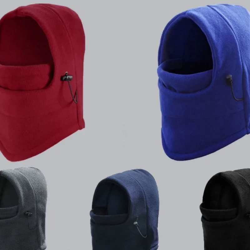 أغطية رأس شتوية مبطنة بالصوف 2 في 1 للجنسين - ركوب الدراجات، مقاومة للرياح/البرودة، دافئة، تدفئة الأذن