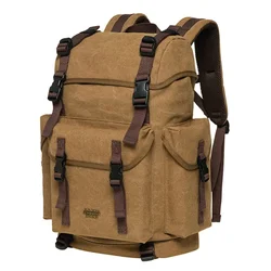 KAUKKO Vintage Casual polyster and Leather Rucksack Backpack