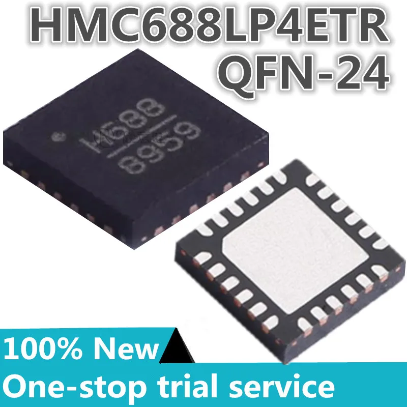 1-10PCS %New original HMC688LP4ETR HMC688LP4E Screen printing H688 QFN-24 RF mixer IC LTE, WiMax up/down 2GHz ~ 2.7GHz