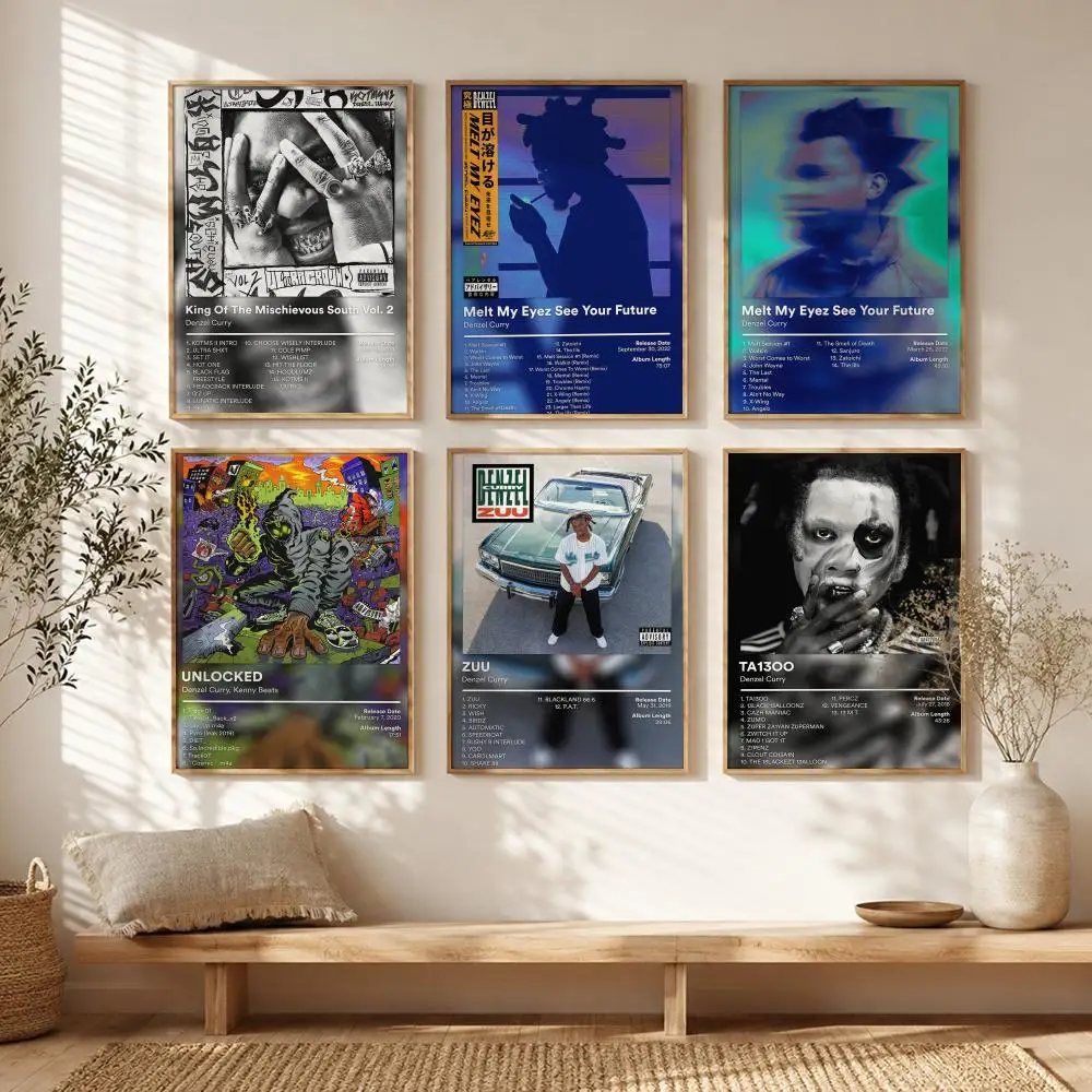 Underground Rapper D-Denzel Curry Poster All-match HD Waterproof Self-Adhesive Wall Art Sticker For Home Bedroom