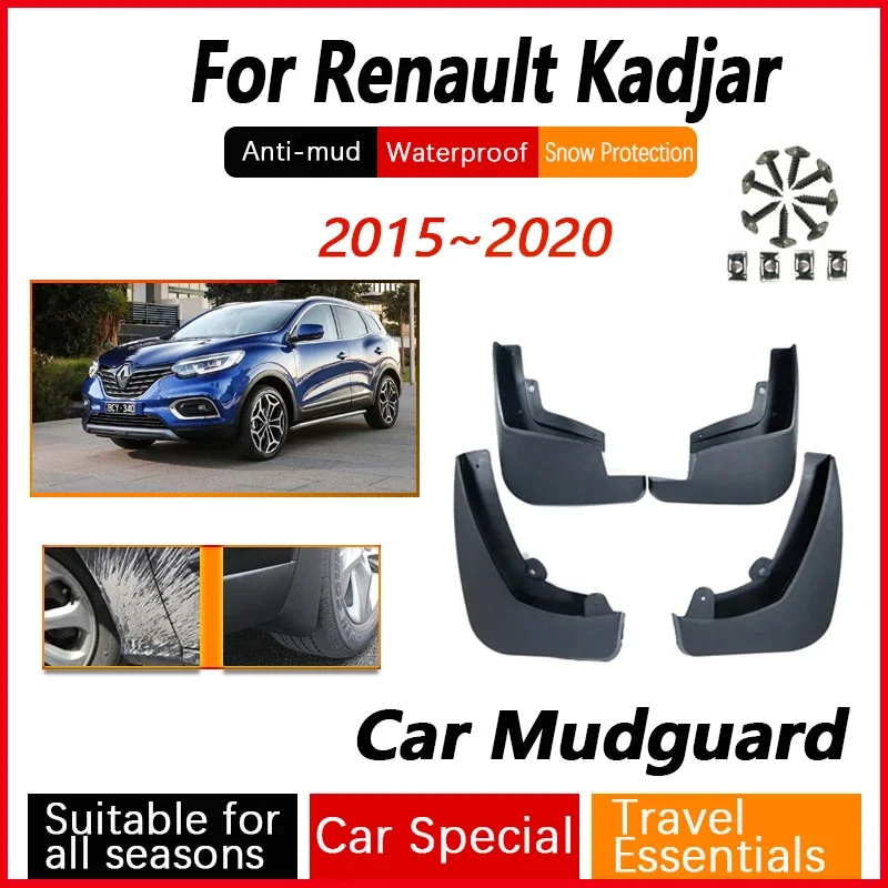 

Car Wheel Fenders For Renault Kadjar 2015 2016 2017 2018 2019 2020 Antifreeze Mud Guards Flares Splash Mudflaps Auto Accessories