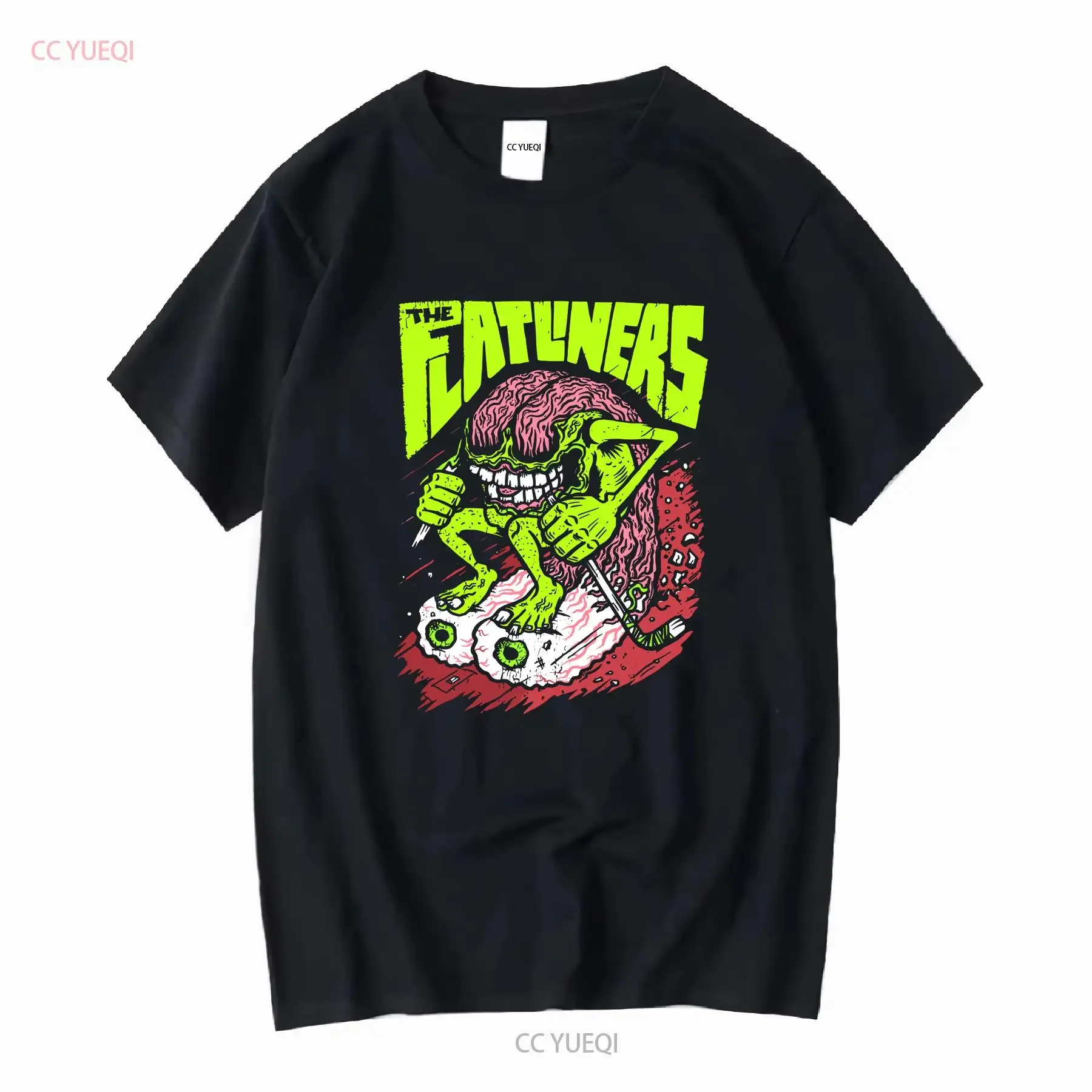 The flatliners T shirt punk rock fat wreck chords medium hockey monster vintage Washed Stylish Comfortable Slightly streetwear