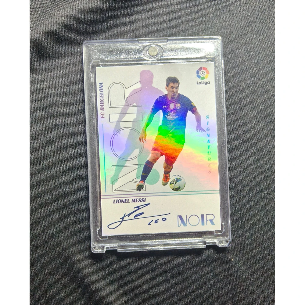 PANINI Haaland Messi Cristiano Ronaldo Milan DIY homemade Rainbow flash signature collectible card Birthday present for boys