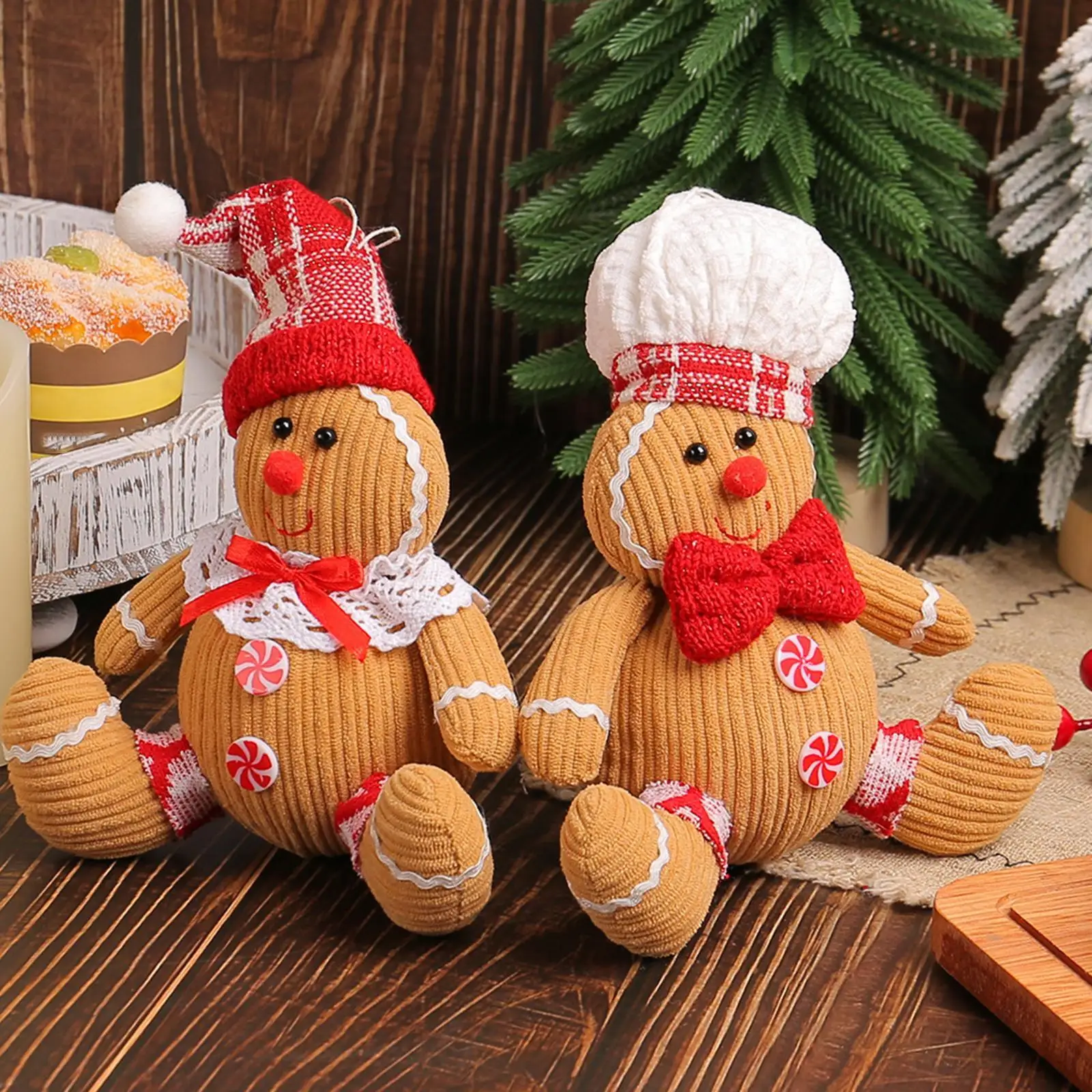 

Gingerbread Christmas Decoration Xmas Tree Decoration for Table Indoor Store