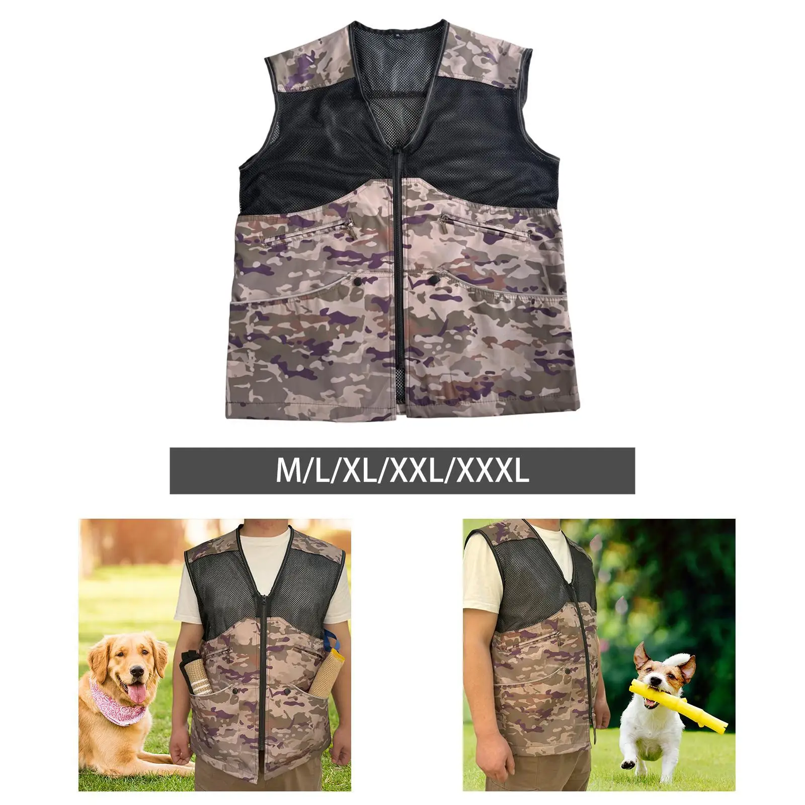 

Dog Training Vest for Handlers Jacket Sleeveless Professional Anti Bite for