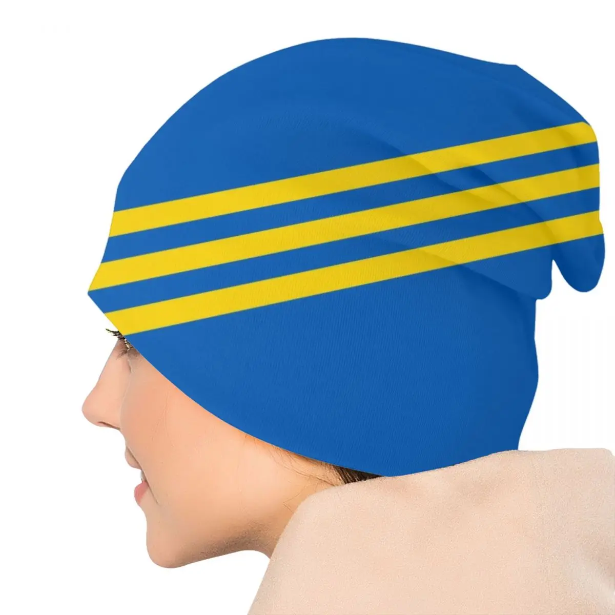 Ukraine Tridents Stripes Skullies Beanies Caps Hip Hop Winter Warm Knitting Hat Unisex Adult Ukrainian Flag Bonnet Hats