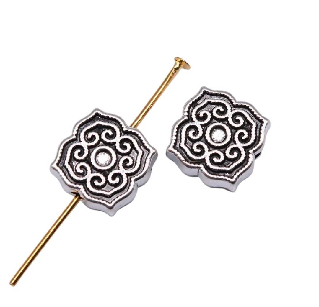 

15pcs 11x5mm Zinc alloy metal tibetan silver plated bead T0649 for jewelry making