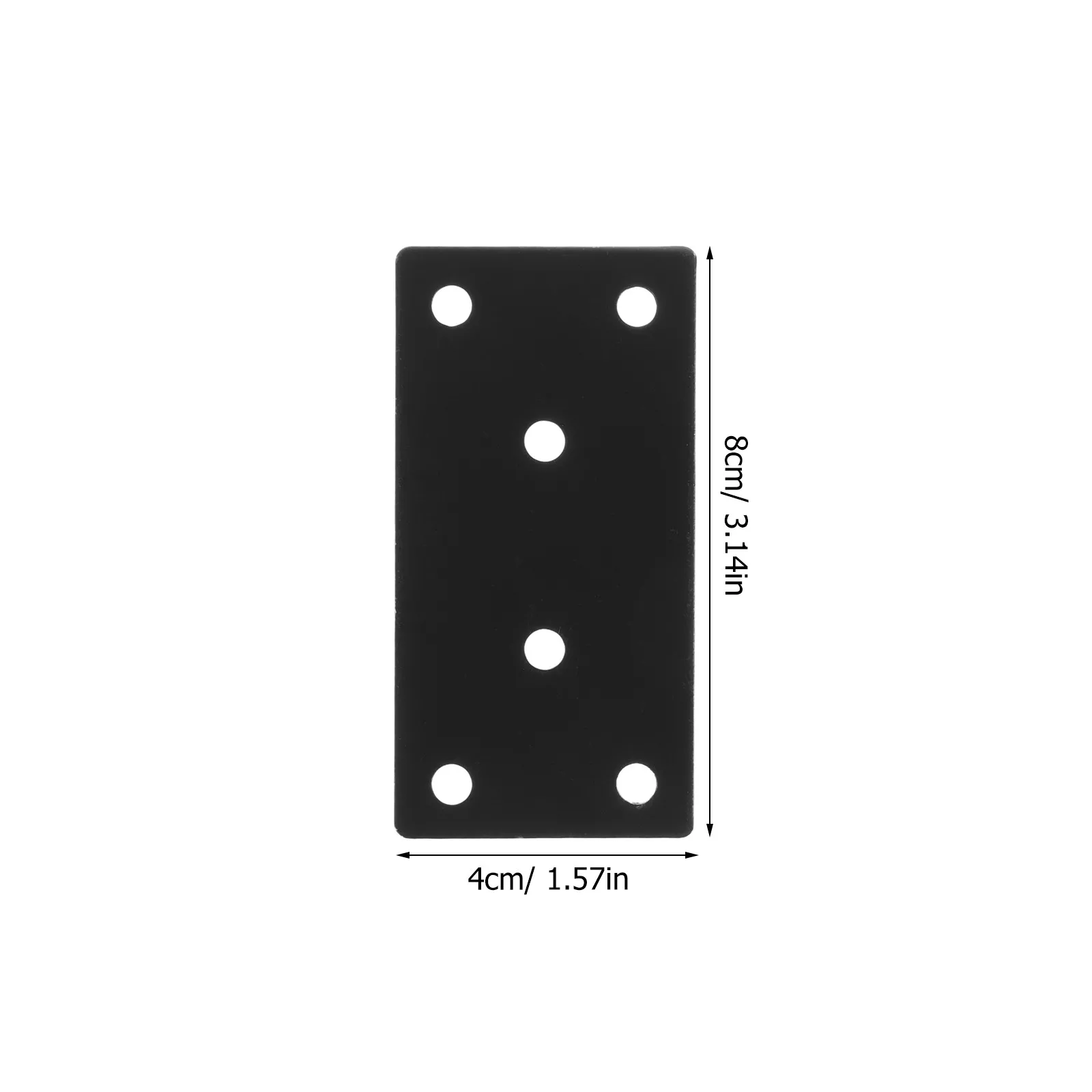 2Pcs Flat Braces Stainless Steel Reliable Furniture Angle Plates for Wood Structure Reinforcement Straight Bracket Mounting