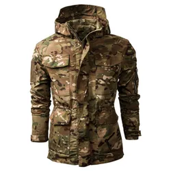 2023 New Men's Jacket Autumn and Winter Foreign Trade Business Men's Outdoor Military Camo Work Jacket