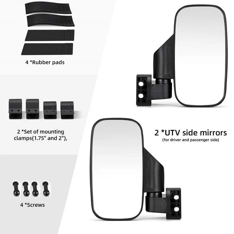 UTV Rearview Mirror Center Mirrors Set 1.75\