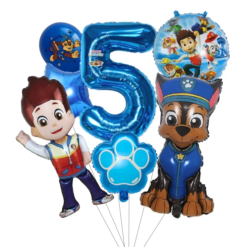 Cartoon Paw Patrol themed party decoration supplies Rescue dog aluminum foil balloon childrens Party Decoration & Supplies gift view 5