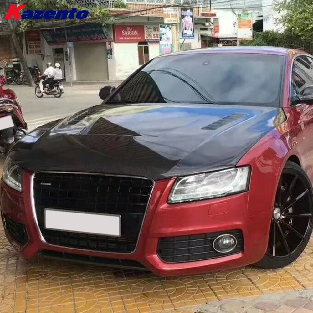 For Audi A5 S5 B8.5 12-16 Carbon Fiber LY Style Front Vented Cooling Hood Bonnet( Ocean freight is favorable, welcome to inqury)