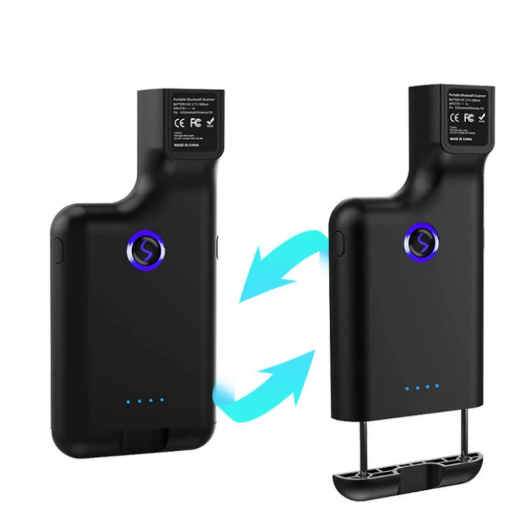 Portable 1D 2D Wireless Barcode Scanner Clip-on Mobile Companion Scanner for Smartphones