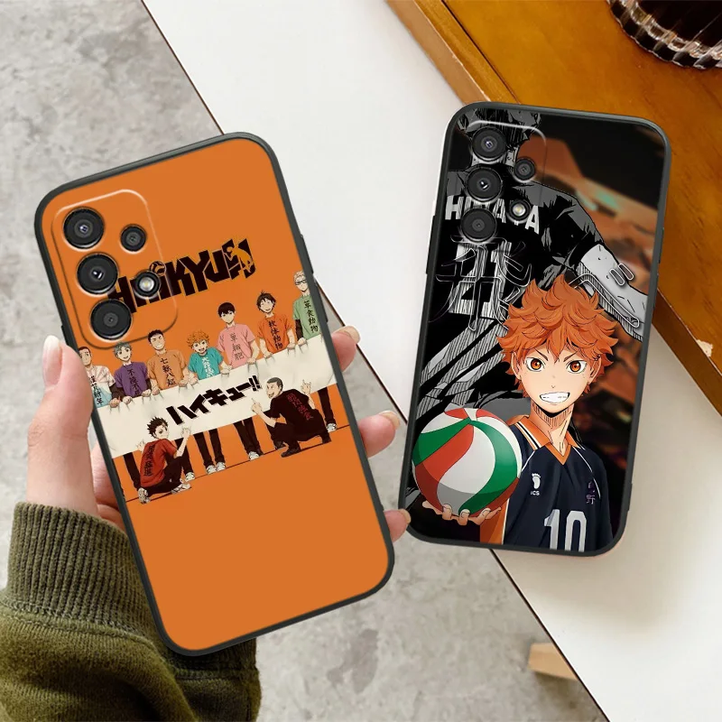 Haikyuu Hinata Shoyo Phone Case For Samsung A34 35 42 50 51 52 53 54 A55 A60 A70 A71 A72 A73 A80 A81 A90 A91 Black Cover Soft