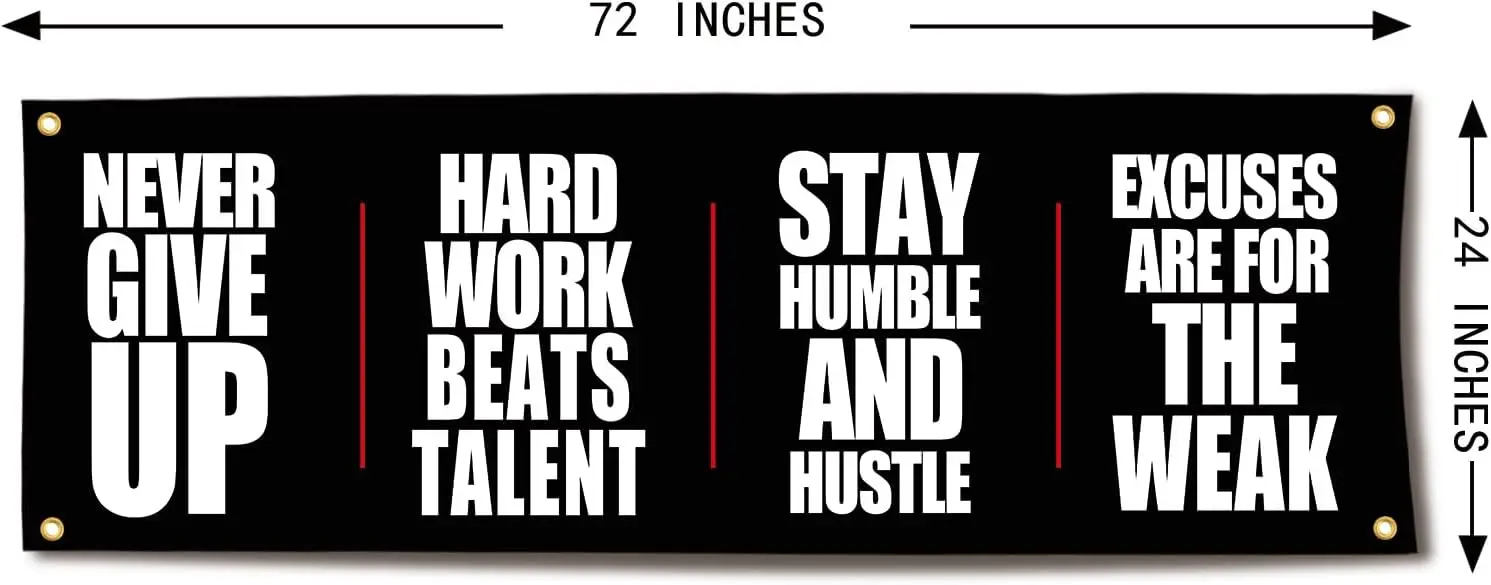 Motivational Gym Flag Banner 