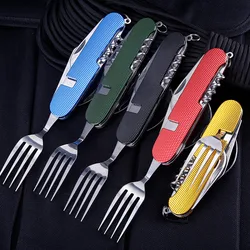 Newest Foldable Camping  Set - Multi-Functional Knife, Fork, Spoon Combo For Outdoor Activities And Sports Camping Picnic Travel