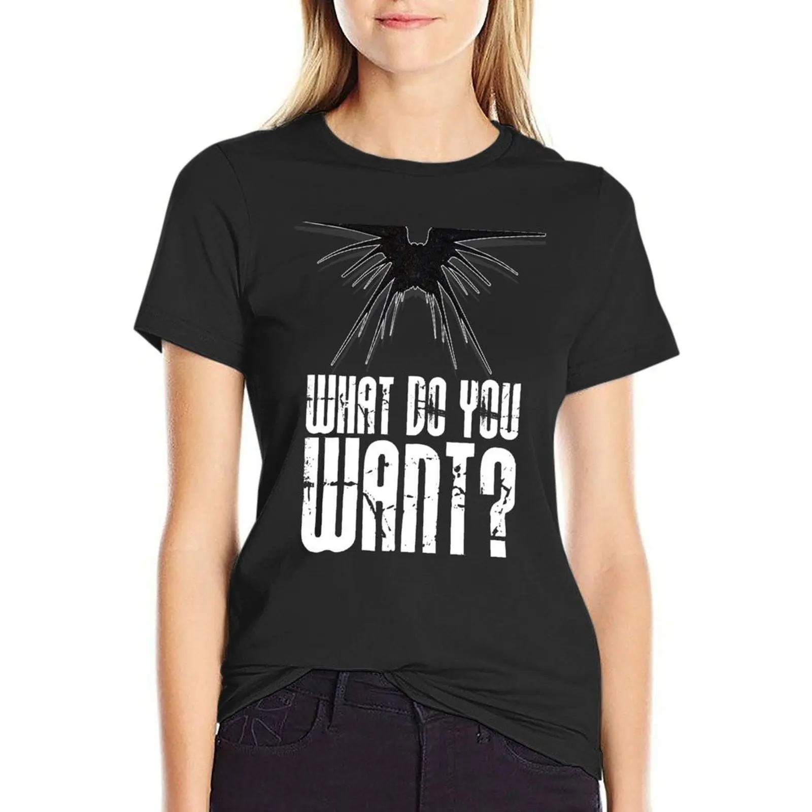 

Shadows Morden What Do you Want T-Shirt korean fashion oversized blacks oversized t shirts for Women