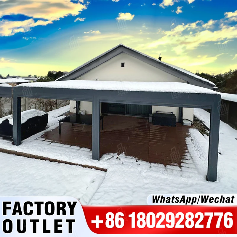 

3x3 3x4 4x4 6x4 m OEM Factory Modern Outdoor Bioclimatic Pergola Aluminum Louver Pergola