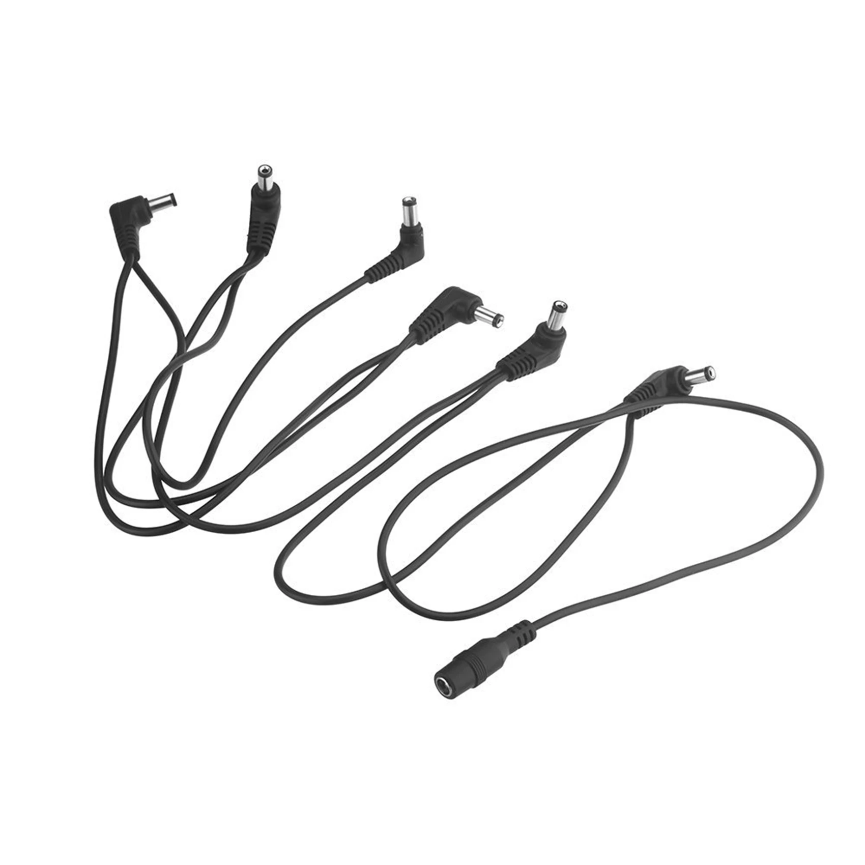 RTENTE-3X Vitoos 6 Ways Electrode Daisy Chain Harness Cable Copper Wire For Guitar Effects Power Supply Adapter Splitter Black