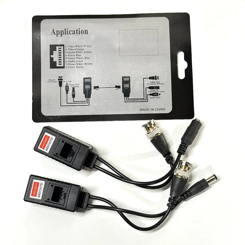 BNC To RJ45 Video Balun Transceiver CCTV HD Twisted Pair For AHD/CVI/TVI/CVBS Camera