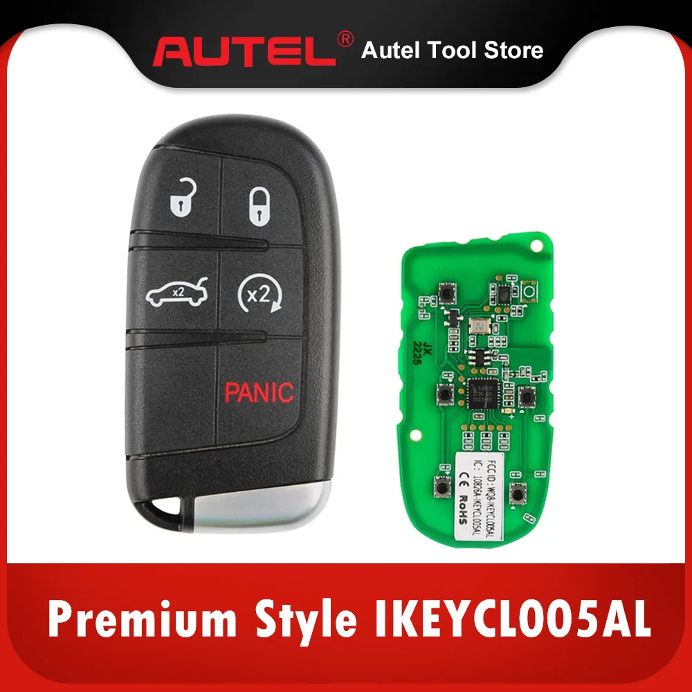 

AUTEL MAXIIM IKEY Premium Style IKEYCL005AL for Chrysler 5 Buttons Universal Smart Key (Trunk/ Remote Start)