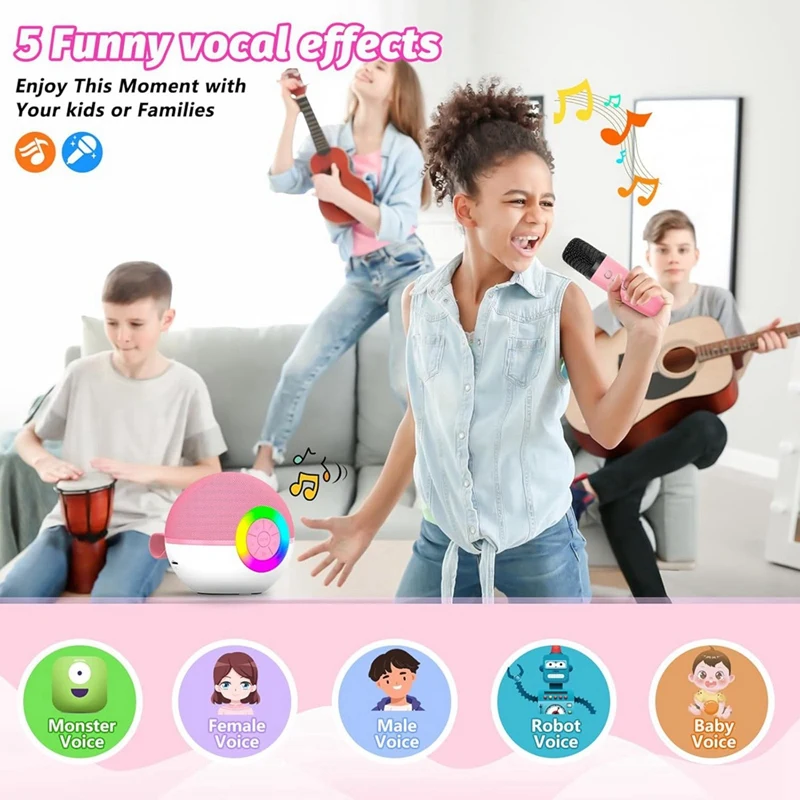 

Mini Karaoke Machine Speaker,Portable Bluetooth Microphone Song Toy,B HOT SALE
