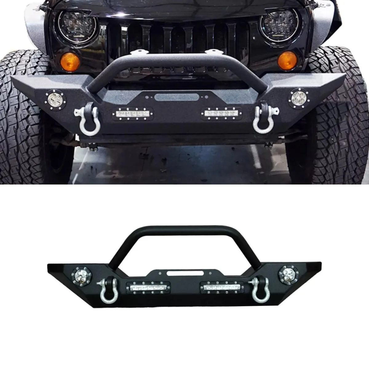 

Car Front Bumper Lip Splitter Diffuser Spoiler Guard Bumper Cover For Je ep Wrangler JK Body Kit Car Accessories