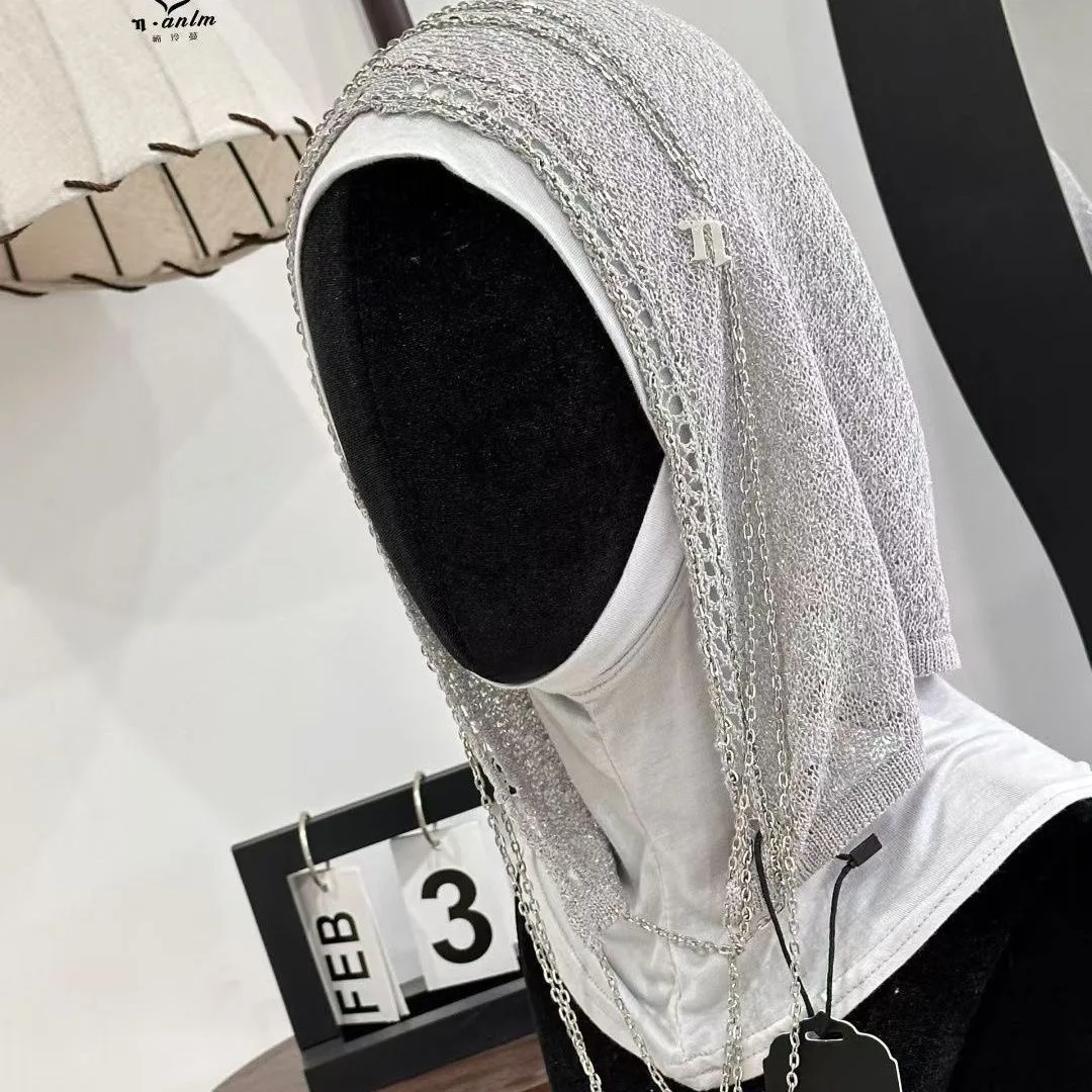 Catene Hijab pronte per donne musulmane invernali da 2 pezzi/set