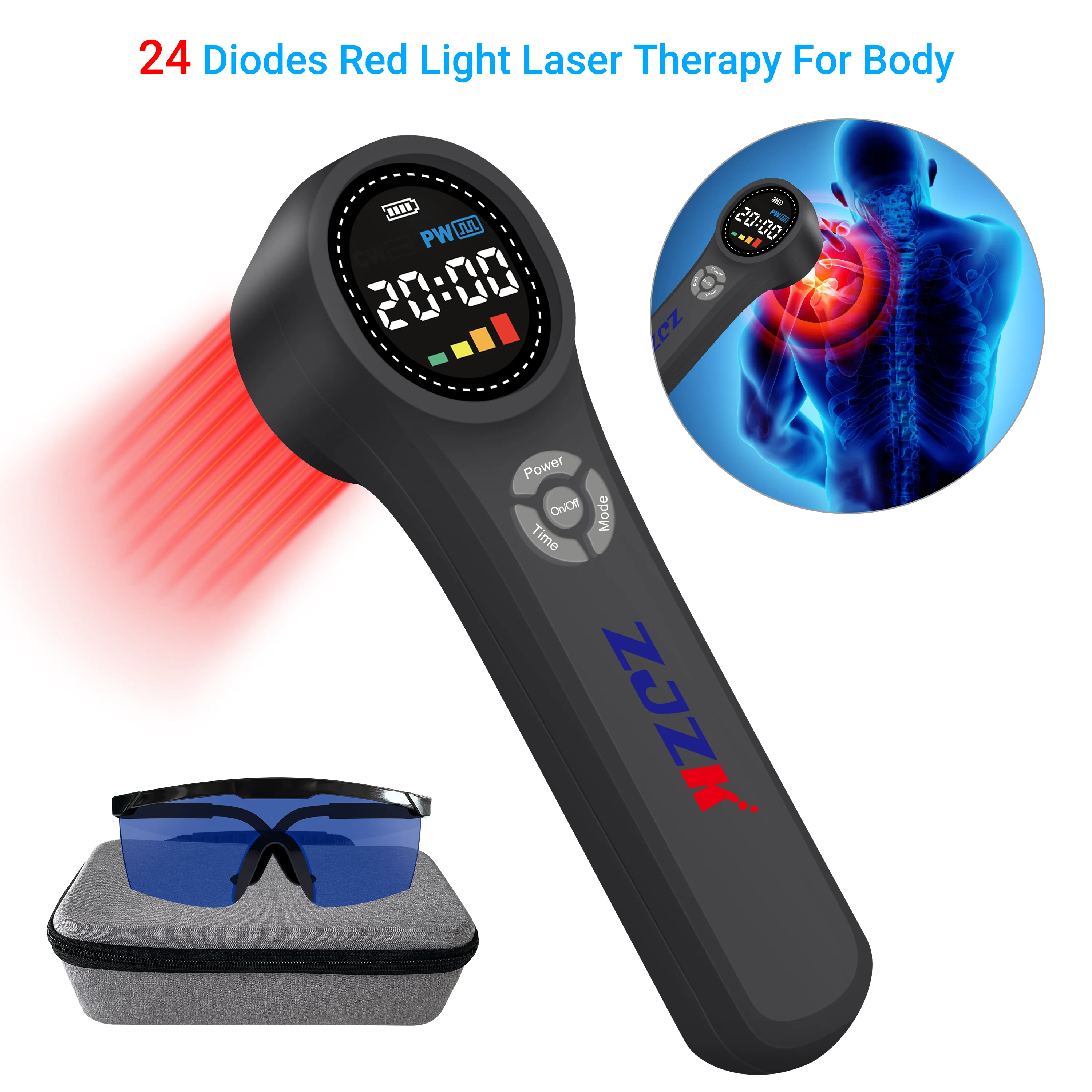 

ZJZK Class 4 Cold Laser Therapy Device Medical Grade To Quit Smoking Treatment For Joint Inflammation Cervical Vertebra Pain