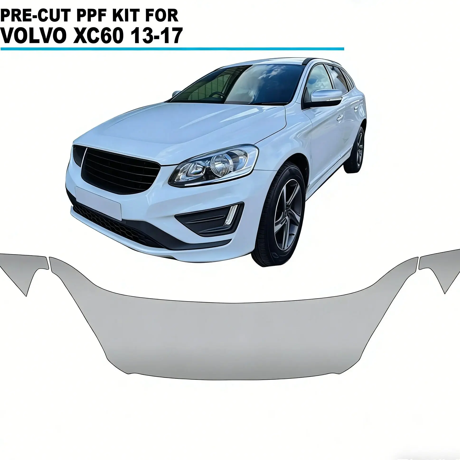 

Защитная пленка из ТПУ 8,5 мил для капота Volvo XC60 2013-2017, предварительно вырезанный комплект PPF, прозрачная защитная пленка для кузова, устойчивая к царапинам