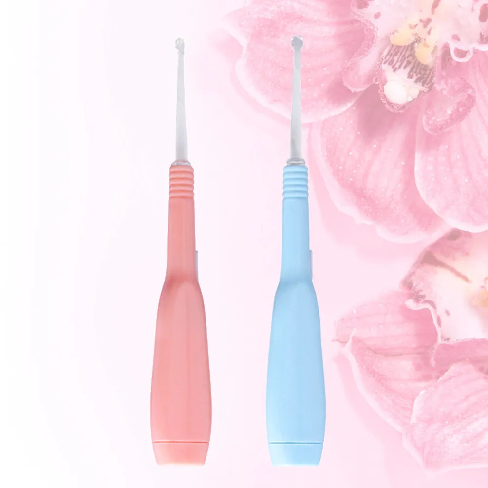 

2Pcs LED Light Ear Scoop Practical Earwax Cleaner Baby Toddler Safe Durable Earwax Removal Tool Light Ear Cleaner