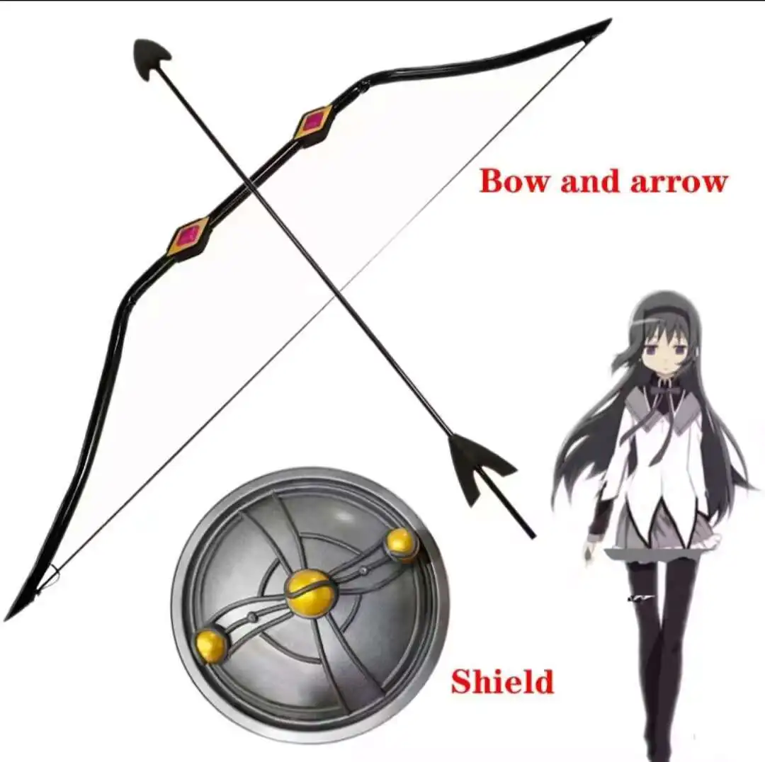 Akemi Homura القوس و Aeeow درع الأسلحة أنيمي Puella Magi Madoka Magica تأثيري الدعامة هالوين عيد الميلاد زي الملحقات